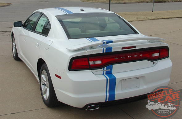 Rear view of 2013 Dodge Charger Euro Stripes E RALLY 2011 2012 2013 2014